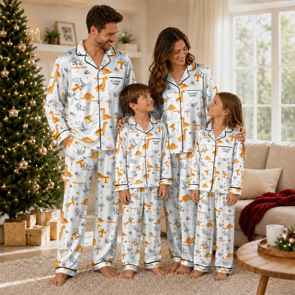 Tennessee Volunteers Long Pajama Set Personalized Character Scatter Latest Model Tennessee Volunteers Long Pajama Set Personalized Character Scatter Latest Model