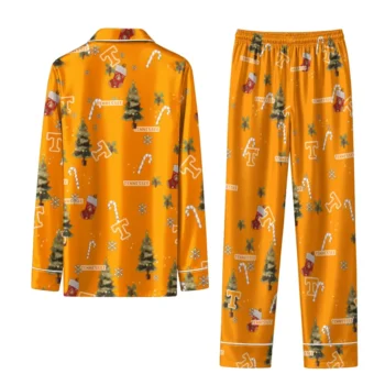 Tennessee Volunteers Long Pajama Set Personalized Sprig Scatter Orange Fashion Forward