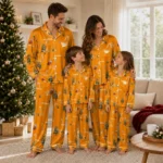 Tennessee Volunteers Long Pajama Set Personalized Sprig Scatter Orange Best Selling