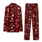 Texas Am Aggies Long Pajama Set Custom Heart Charms Maroon Best Selling