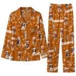Texas Longhorns Long Pajama Set Personalized Animal Scatter Orange Best Selling