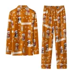 Texas Longhorns Long Pajama Set Personalized Animal Scatter Orange Best Selling
