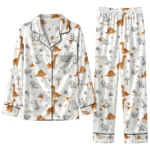 Texas Longhorns Long Pajama Set Personalized Character Scatter Best Selling