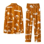 Texas Longhorns Long Pajama Set Personalized Cloud Stars Orange Best Selling