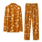 Texas Longhorns Long Pajama Set Personalized Heart Charms Orange Best Selling