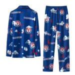 Texas Rangers Long Pajama Set Personalized Cloud Stars Blue Best Selling