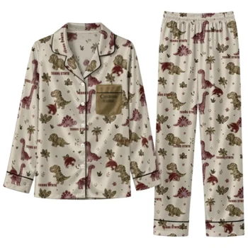 Texas State Bobcats Long Pajama Set Custom Character Scatter Best Selling
