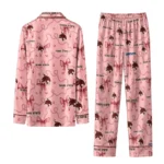 Texas State Bobcats Long Pajama Set Custom Ribbon Chains Maroon Best Selling