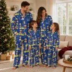Toledo Rockets Long Pajama Set Custom Animal Scatter Blue Best Selling