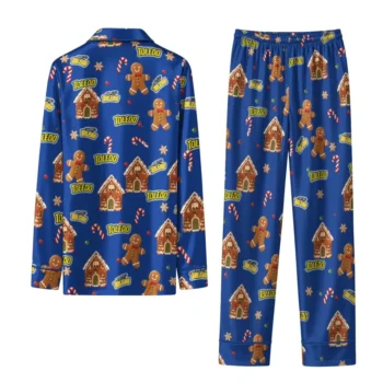 Toledo Rockets Long Pajama Set Custom Candy Scatter Blue Fashion Forward
