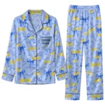 Toledo Rockets Long Pajama Set Custom Ribbon Chains Blue Best Selling