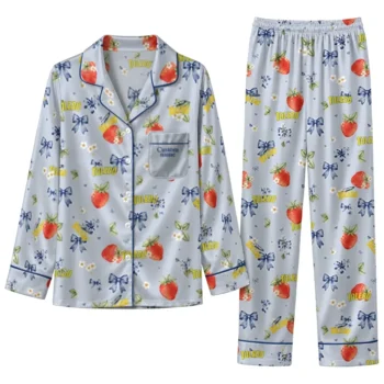 Toledo Rockets Long Pajama Set Custom Ribbon Florals Blue Best Selling