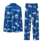 Toronto Blue Jays Long Pajama Set Custom Cloud Stars Blue Best Selling