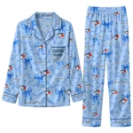 Toronto Blue Jays Long Pajama Set - Custom Ribbon Chains Blue 1 toronto blue jays long pajama set custom ribbon chains blue best selling.webp