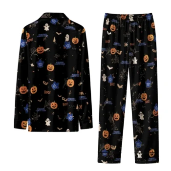 toronto maple leafs long pajama set custom icon confetti black fashion forward.webp