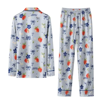 toronto maple leafs long pajama set customized ribbon florals blue fashion forward.webp