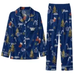 Toronto Maple Leafs Long Pajama Set Customized Sprig Scatter Blue Best Selling