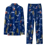 Toronto Maple Leafs Long Pajama Set Customized Sprig Scatter Blue Best Selling