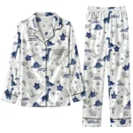 Toronto Maple Leafs Long Pajama Set Personalized Character Scatter Best Selling