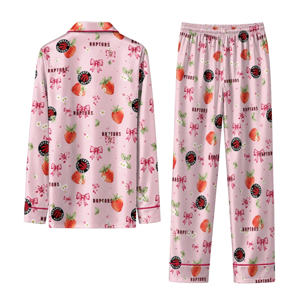 toronto raptors long pajama set customized ribbon florals red fashion forward.webp toronto raptors long pajama set customized ribbon florals red fashion forward.webp