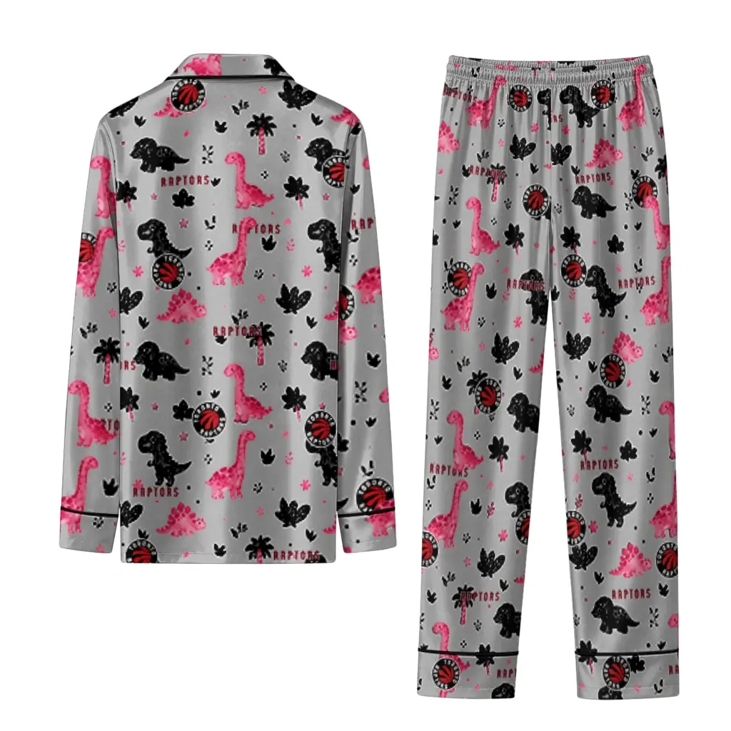 Toronto Raptors Long Pajama Set Personalized Character Scatter Fashion Forward Toronto Raptors Long Pajama Set Personalized Character Scatter Fashion Forward