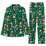 Tulane Green Wave Long Pajama Set - Customized Animal Scatter Green 1 Tulane Green Wave Long Pajama Set Customized Animal Scatter Green Best Selling