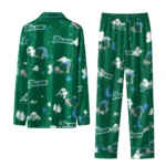 Tulane Green Wave Long Pajama Set Customized Cloud Stars Green Best Selling