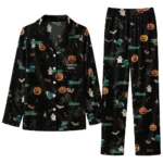 Tulane Green Wave Long Pajama Set Customized Icon Confetti Black Best Selling