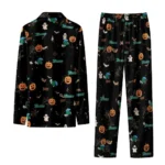 Tulane Green Wave Long Pajama Set Customized Icon Confetti Black Best Selling