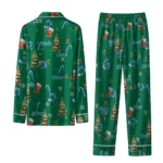 Tulane Green Wave Long Pajama Set Customized Sprig Scatter Green Best Selling