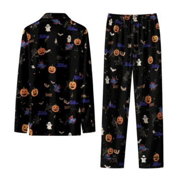 Tulsa Golden Hurricane Long Pajama Set Custom Icon Confetti Black Fashion Forward