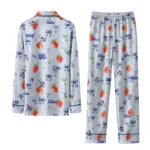 Tulsa Golden Hurricane Long Pajama Set Custom Ribbon Florals Blue Best Selling