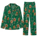 Uab Blazers Long Pajama Set Personalized Candy Scatter Green Best Selling