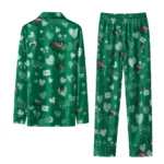 Uab Blazers Long Pajama Set Personalized Heart Charms Green Best Selling
