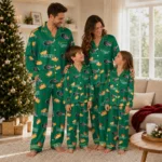 Uab Blazers Long Pajama Set Personalized Snack Scatter Green Best Selling