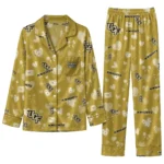 Ucf Knights Long Pajama Set Custom Heart Charms Gold Best Selling