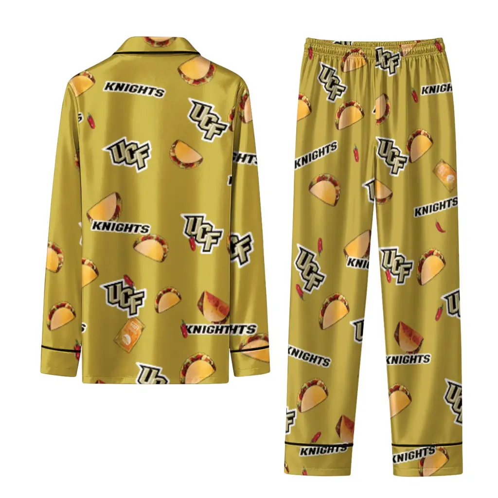 Ucf Knights Long Pajama Set Custom Snack Scatter Gold Fashion Forward Ucf Knights Long Pajama Set Custom Snack Scatter Gold Fashion Forward