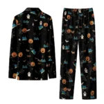 Ucla Bruins Long Pajama Set Customized Icon Confetti Black Best Selling