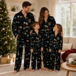 Ucla Bruins Long Pajama Set Customized Icon Confetti Black Best Selling