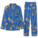 Ucla Bruins Long Pajama Set Customized Snack Scatter Blue Best Selling