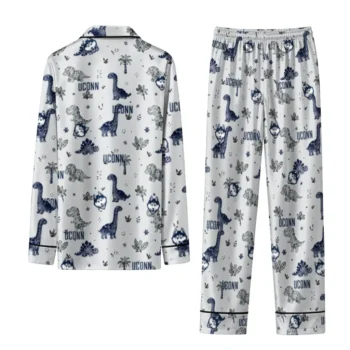 Uconn Huskies Long Pajama Set Custom Character Scatter Fashion Forward