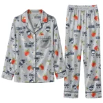 Uconn Huskies Long Pajama Set Custom Ribbon Florals Blue Best Selling