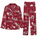 Umass Minutemen Long Pajama Set Customized Cloud Stars Red Best Selling