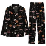 Umass Minutemen Long Pajama Set Customized Icon Confetti Black Best Selling