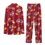 Umass Minutemen Long Pajama Set Customized Snack Scatter Red Best Selling