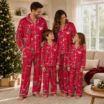 Unlv Rebels Long Pajama Set Personalized Sprig Scatter Red Best Selling