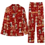 Usc Trojans Long Pajama Set Personalized Animal Scatter Red Best Selling