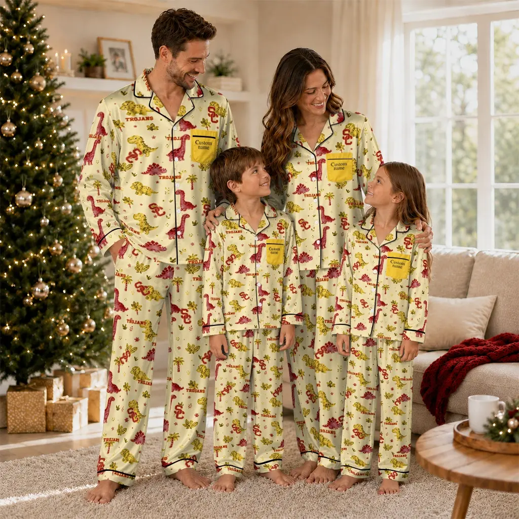 Usc Trojans Long Pajama Set Personalized Character Scatter Latest Model Usc Trojans Long Pajama Set Personalized Character Scatter Latest Model