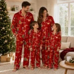 Usc Trojans Long Pajama Set Personalized Sprig Scatter Red Best Selling