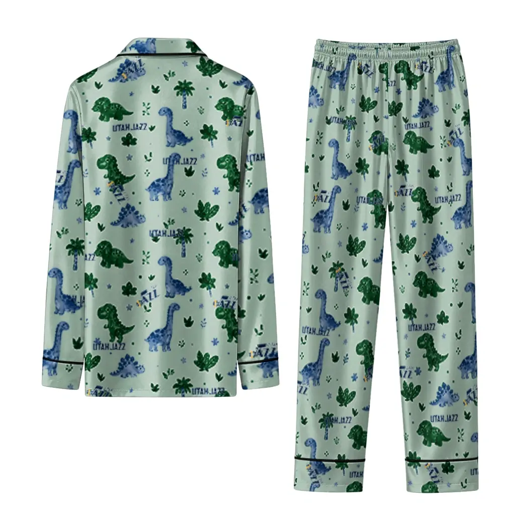 Utah Jazz Long Pajama Set Custom Character Scatter Fashion Forward Utah Jazz Long Pajama Set Custom Character Scatter Fashion Forward